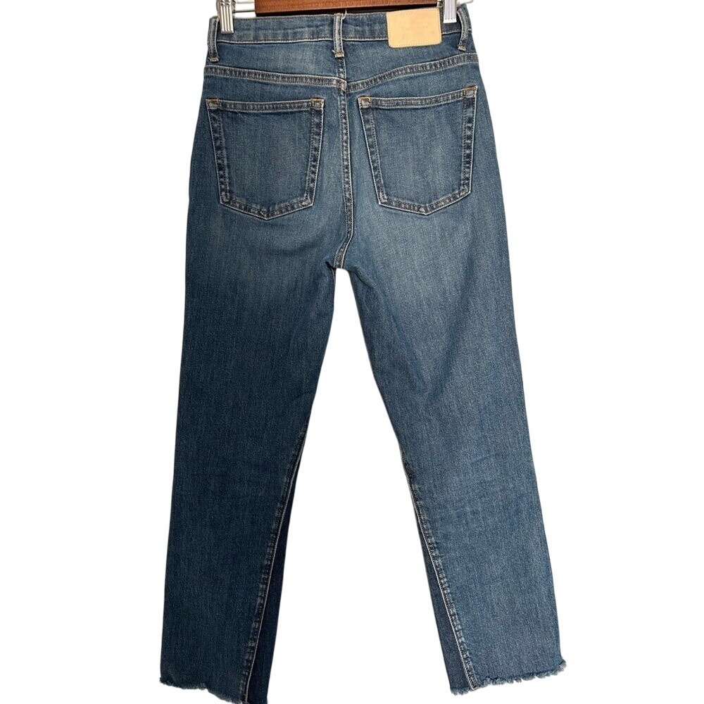 Everlane Cheeky Bootcut Ankle High Rise Crop Raw Hem Jeans Size 25 - Picture 2 of 9